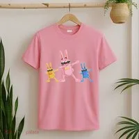 Cool Dabbing Easter Bunnies T-Shirt thumb 2