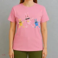 Cool Dabbing Easter Bunnies T-Shirt thumb 4