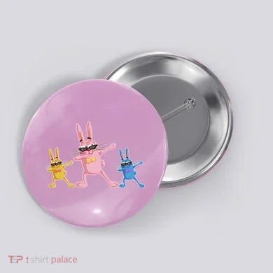 Cool Dabbing Easter Bunnies Button