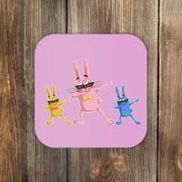 Cool Dabbing Easter Bunnies Coaster thumb 0