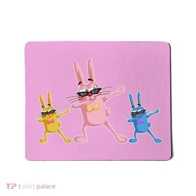 Cool Dabbing Easter Bunnies Mousepad