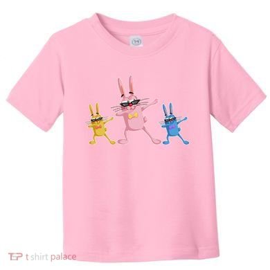 Cool Dabbing Easter Bunnies Toddler T-Shirt