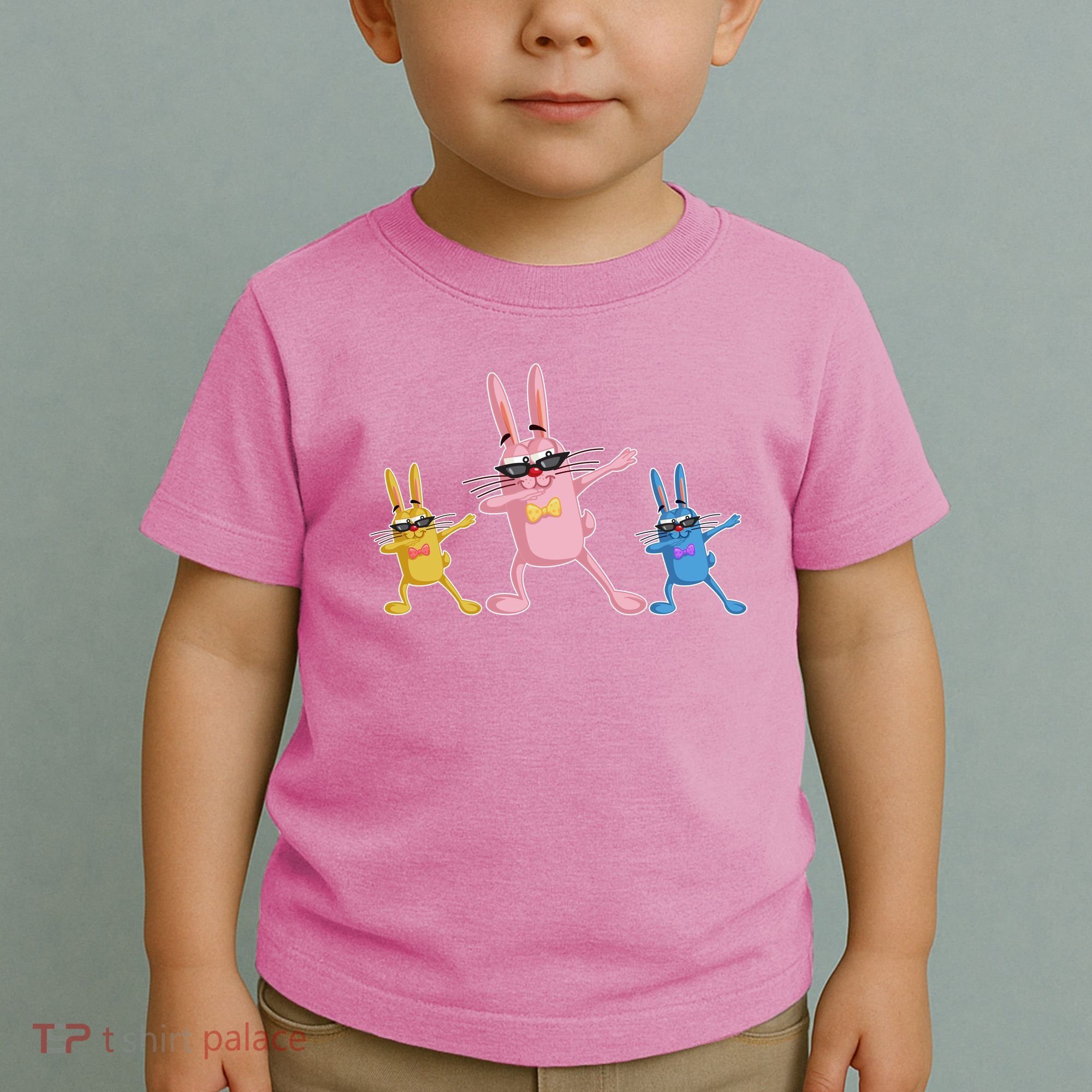 Cool Dabbing Easter Bunnies Toddler T-Shirt