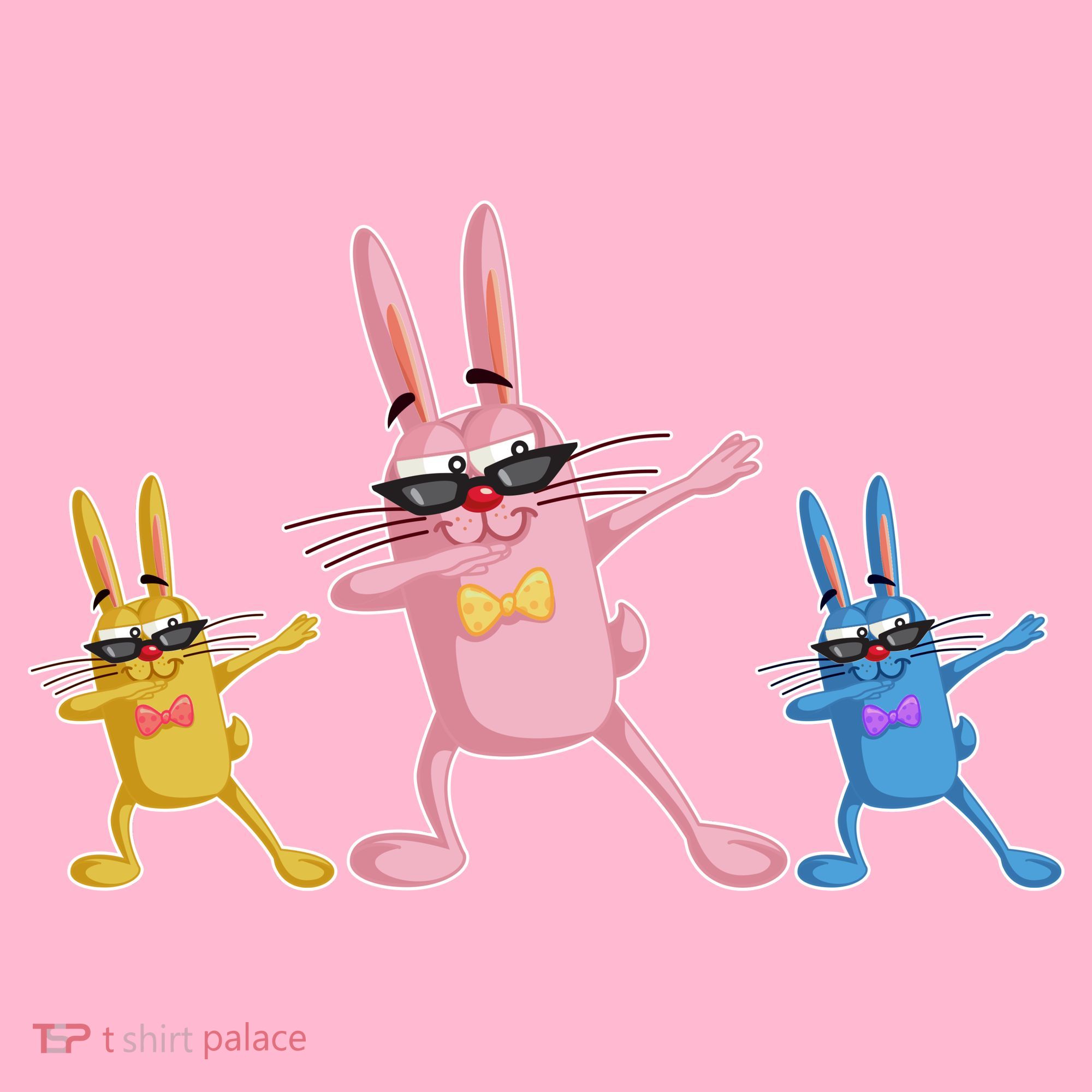 Cool Dabbing Easter Bunnies Toddler T-Shirt