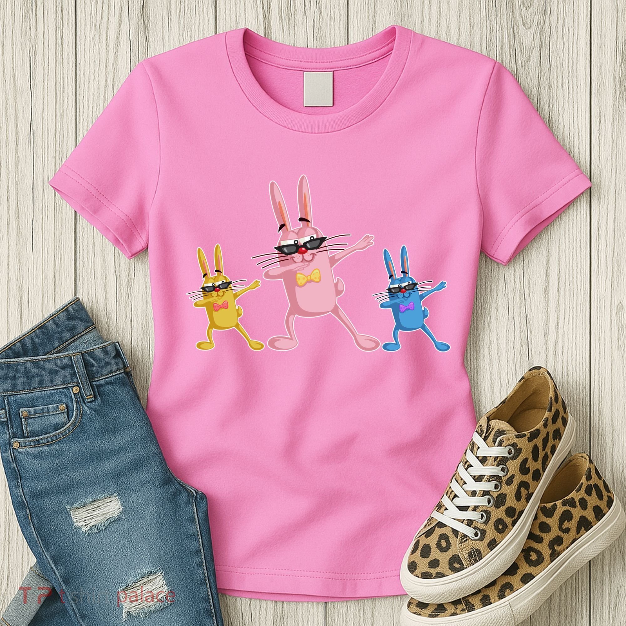 Cool Dabbing Easter Bunnies Women's T-Shirt