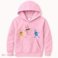 Cool Dabbing Easter Bunnies Kids Hoodie thumb 0