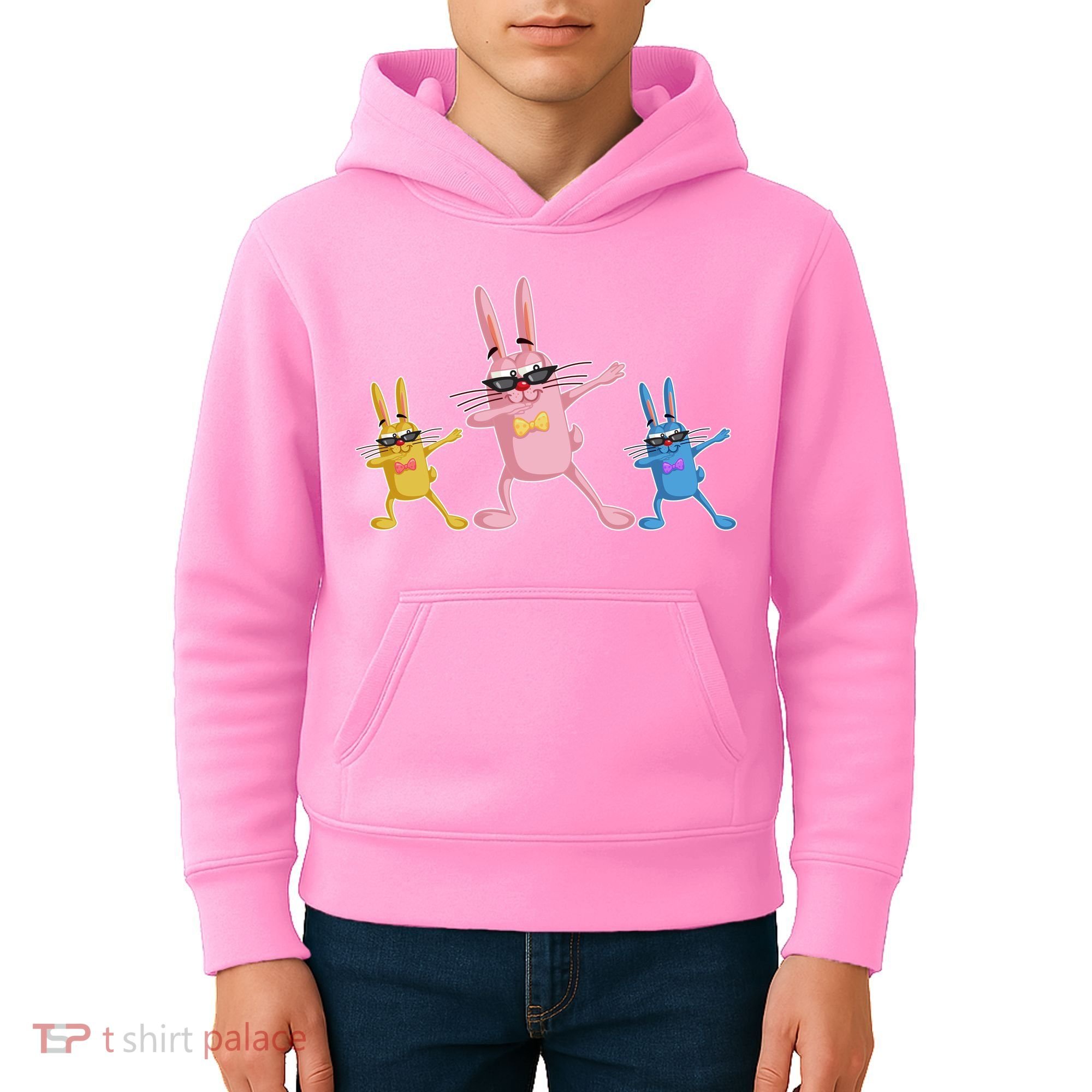 Cool Dabbing Easter Bunnies Kids Hoodie