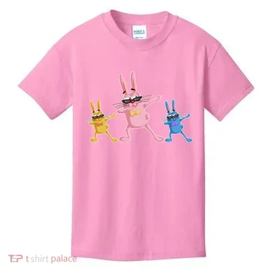 Cool Dabbing Easter Bunnies Kids T-Shirt