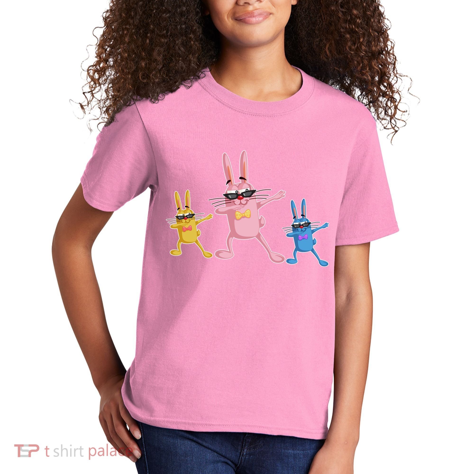 Cool Dabbing Easter Bunnies Kids T-Shirt