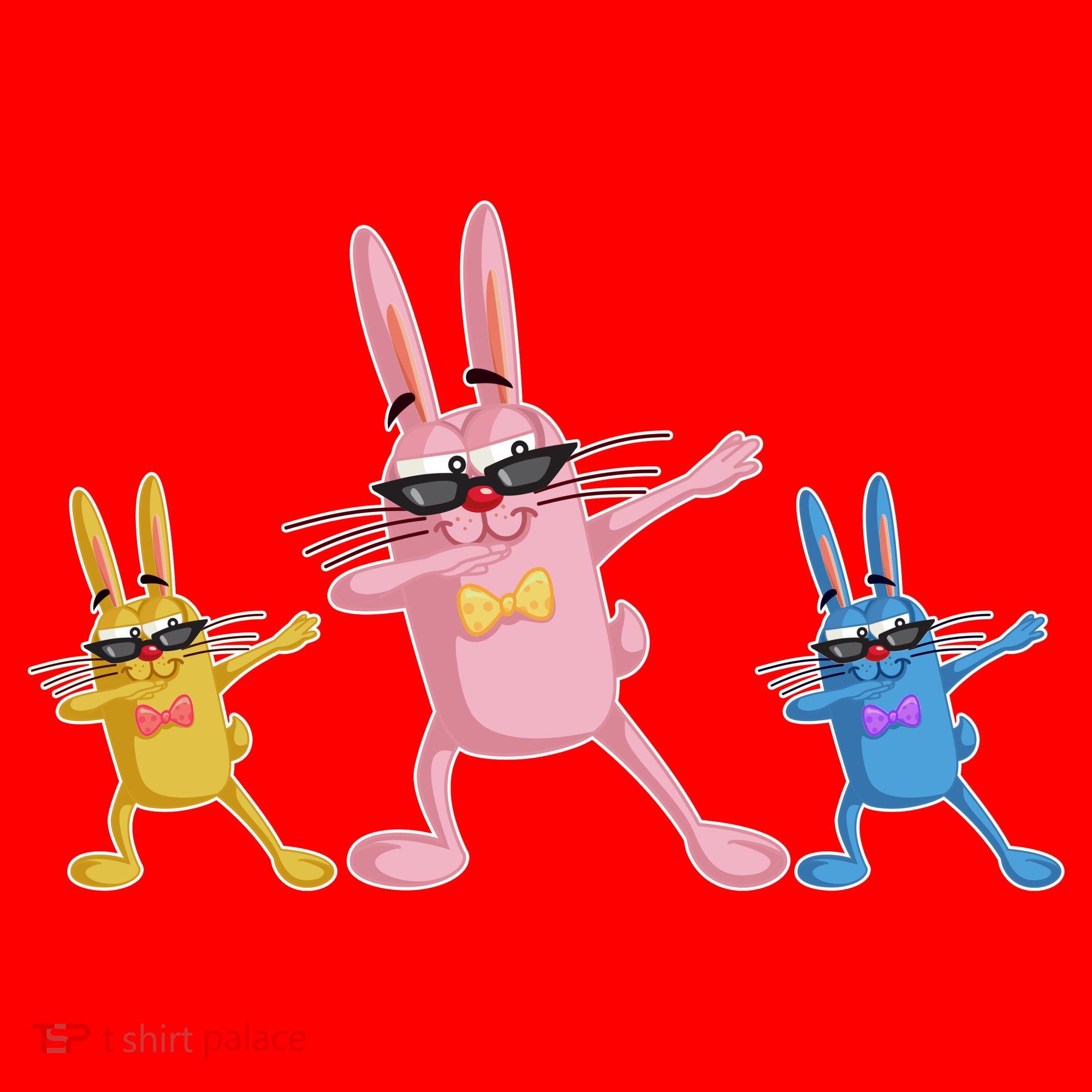 Cool Dabbing Easter Bunnies Santa Hat