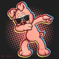 Cool Dabbing Pig Golf Towel thumb 3