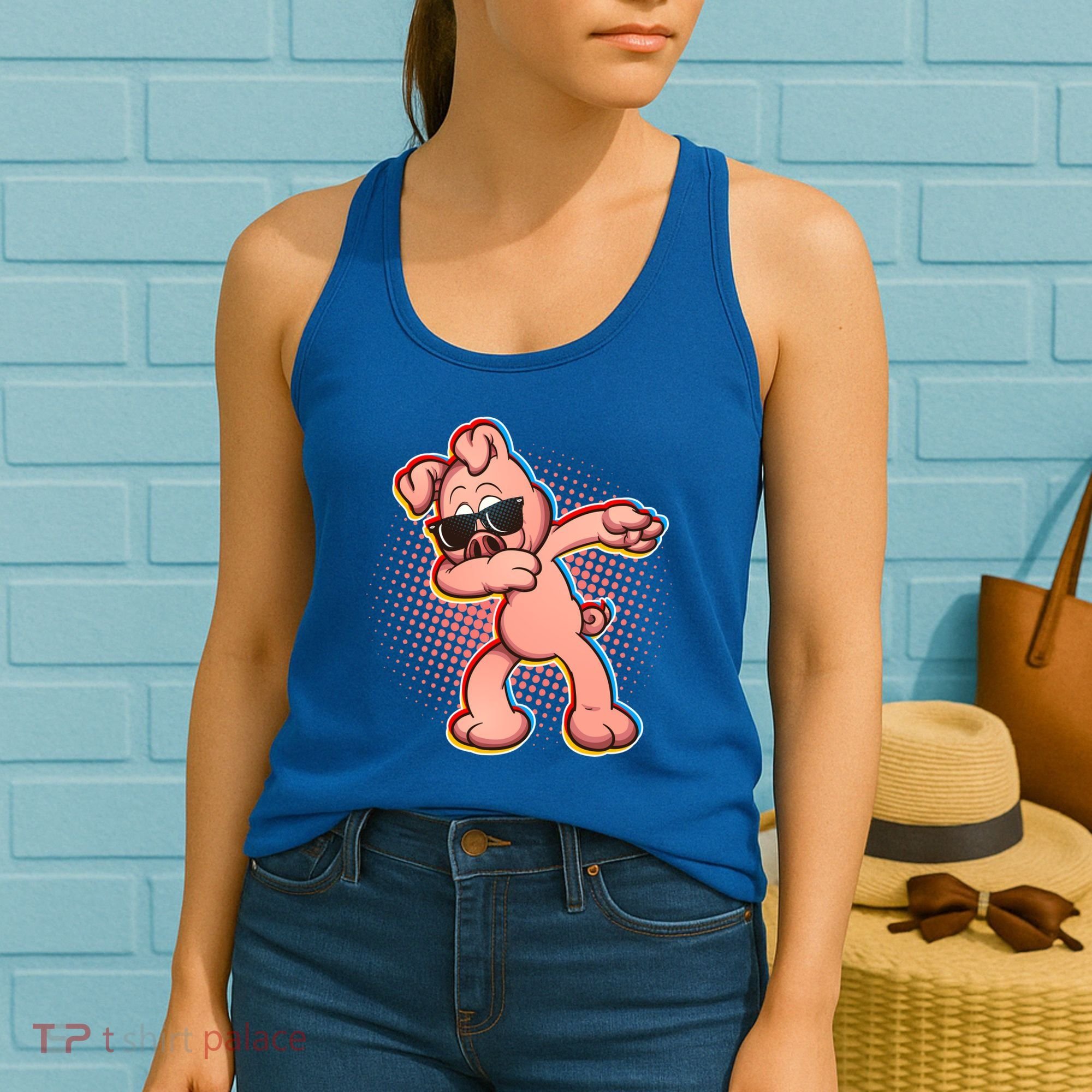 Cool Dabbing Pig Women's Tank Top