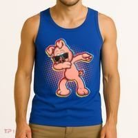 Cool Dabbing Pig Tank Top thumb 3