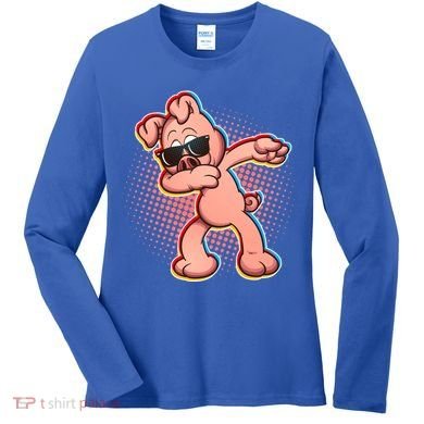Cool Dabbing Pig Women's Long Sleeve Shirt
