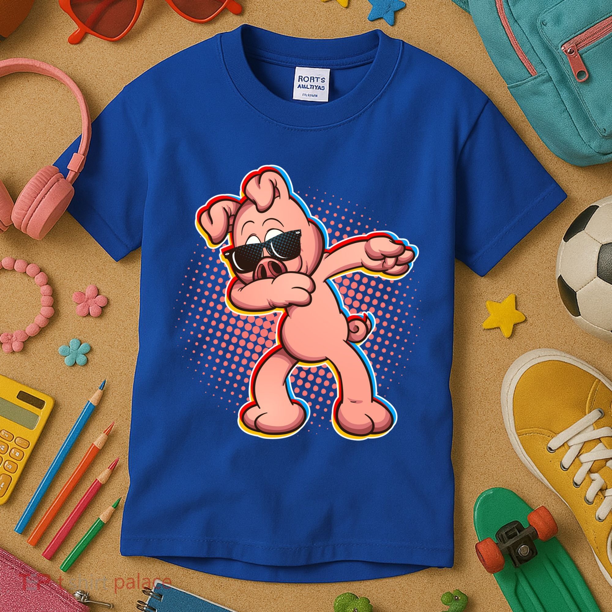 Cool Dabbing Pig Kids T-Shirt