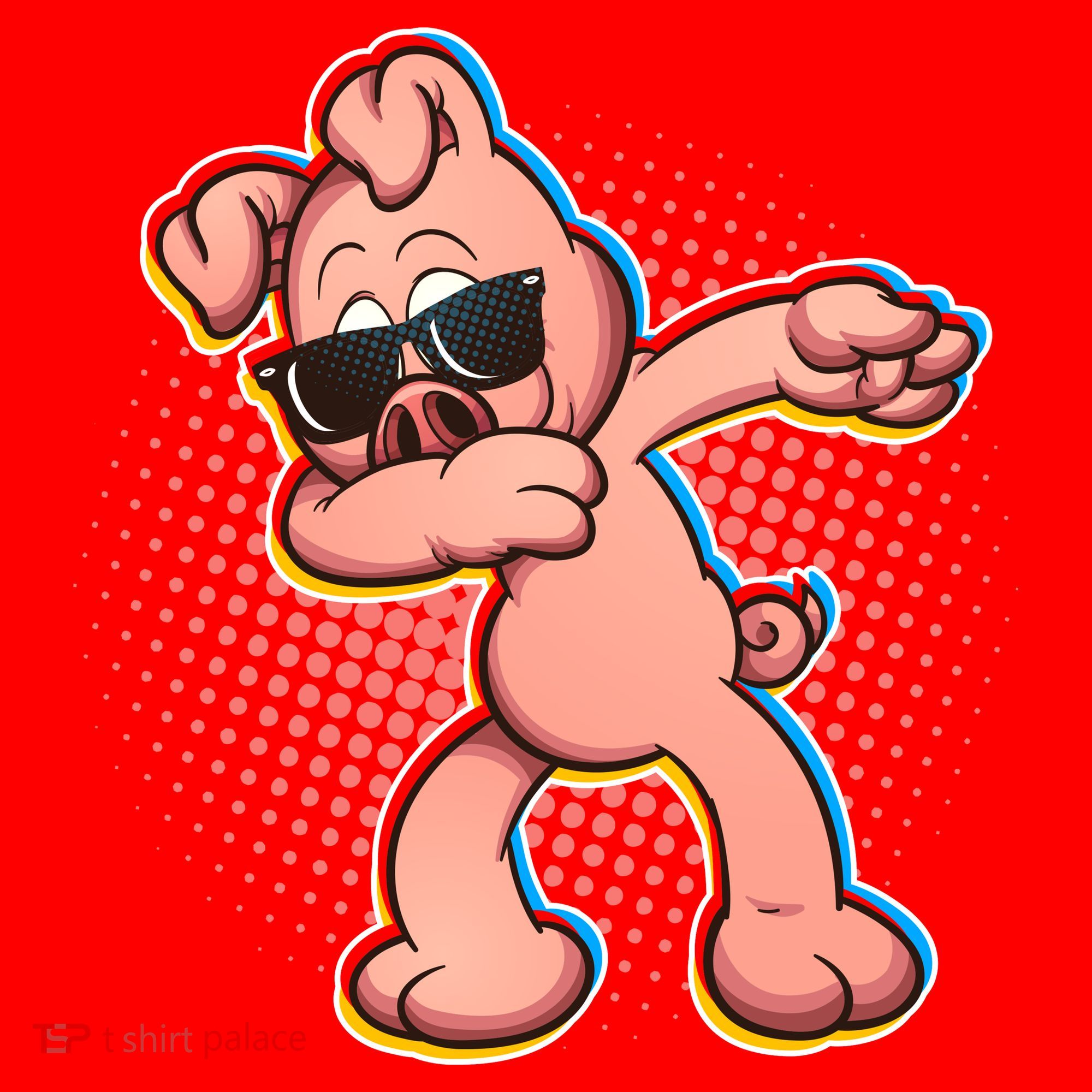 Cool Dabbing Pig Santa Hat