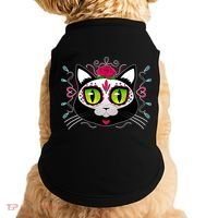 Cool Day Of The Dead Cat Doggie Tank thumb 0
