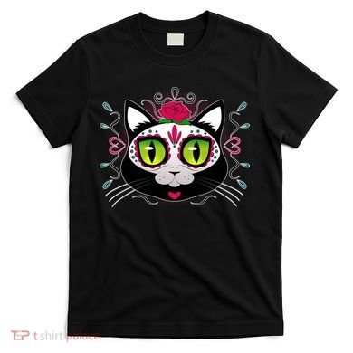 Cool Day Of The Dead Cat T-Shirt