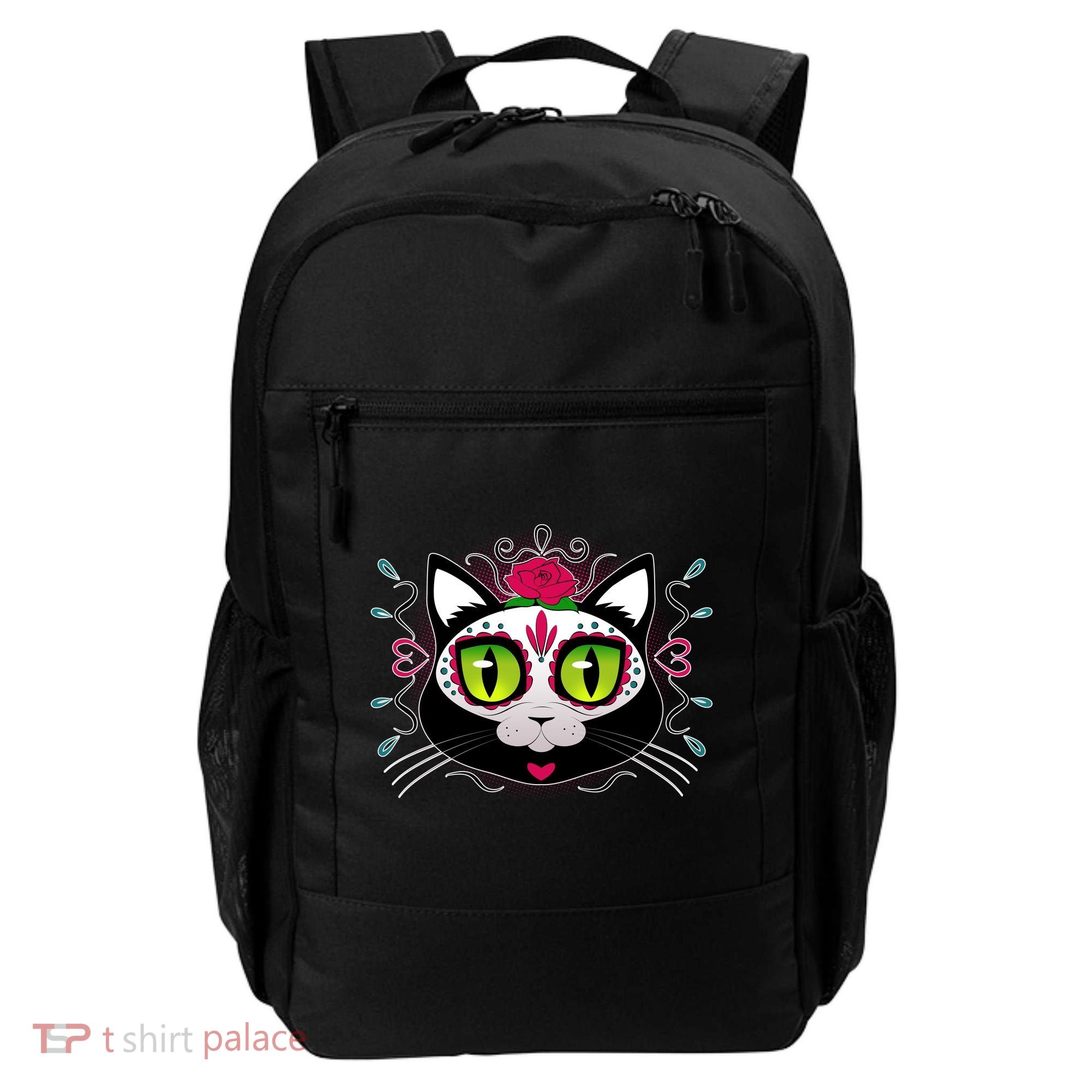 Cool Day Of The Dead Cat Backpack