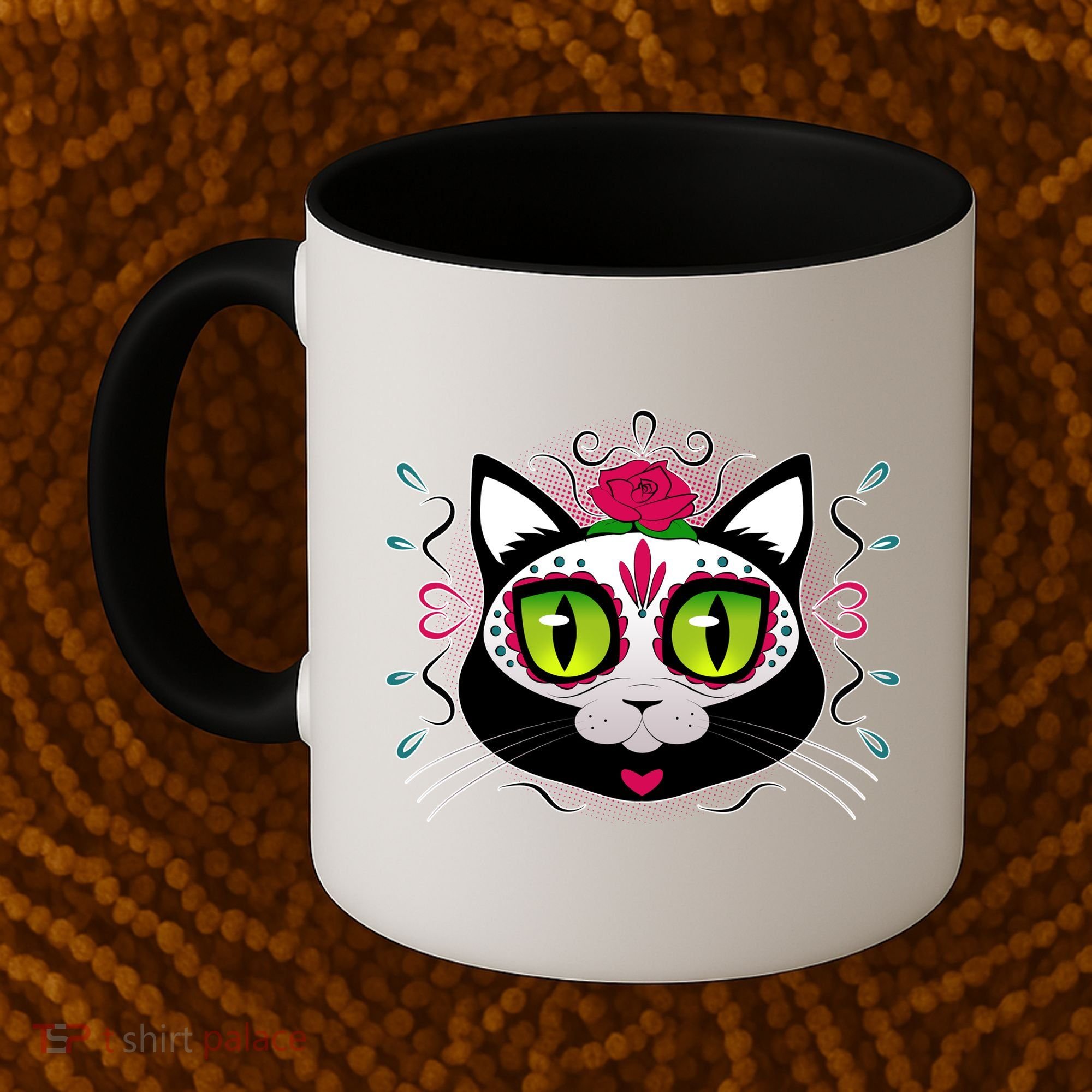 Cool Day Of The Dead Cat Coffee Mug