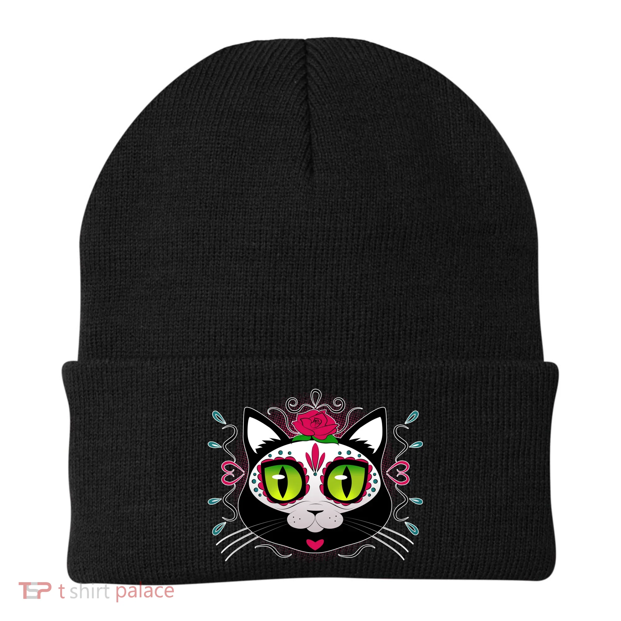 Cool Day Of The Dead Cat Beanie