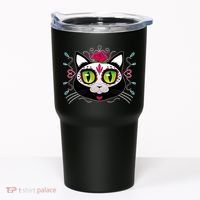 Cool Day Of The Dead Cat Tumbler thumb 0
