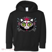 Cool Day Of The Dead Cat Toddler Hoodie thumb 0