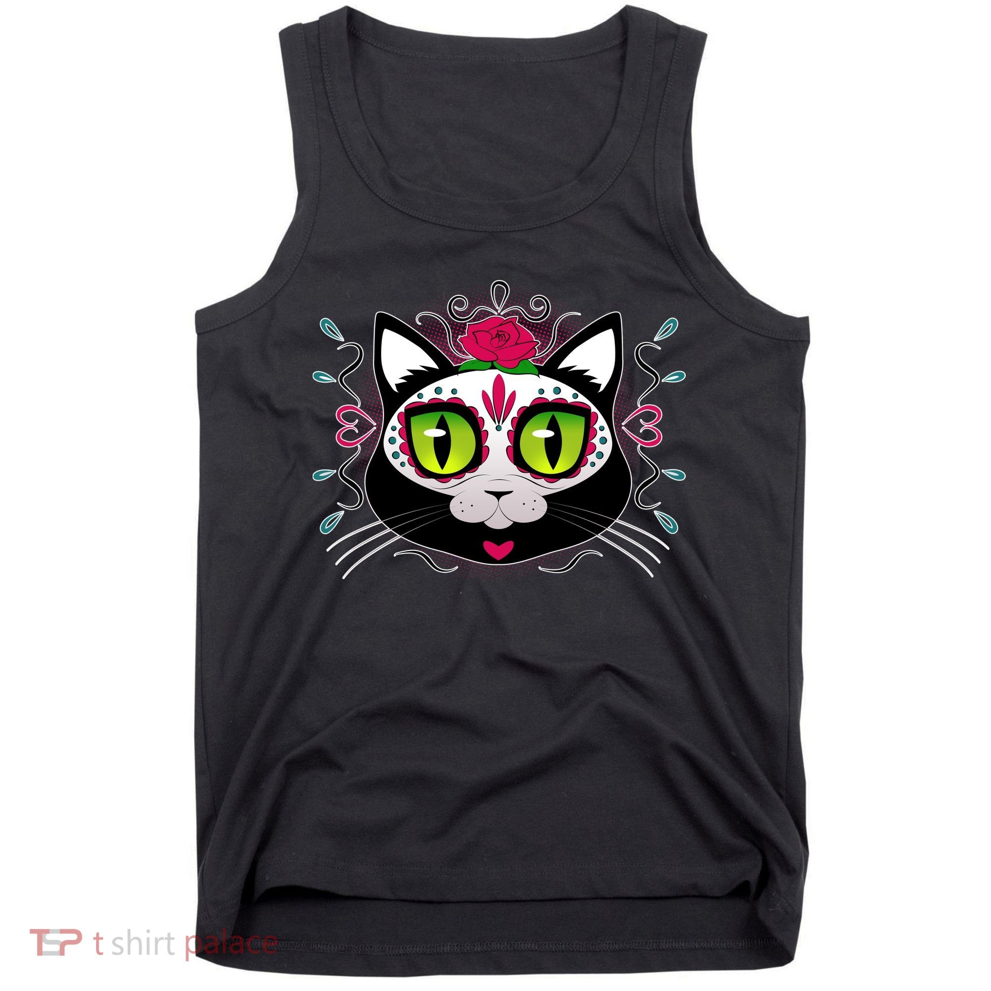 Cool Day Of The Dead Cat Tank Top