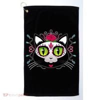 Cool Day Of The Dead Cat Golf Towel thumb 0