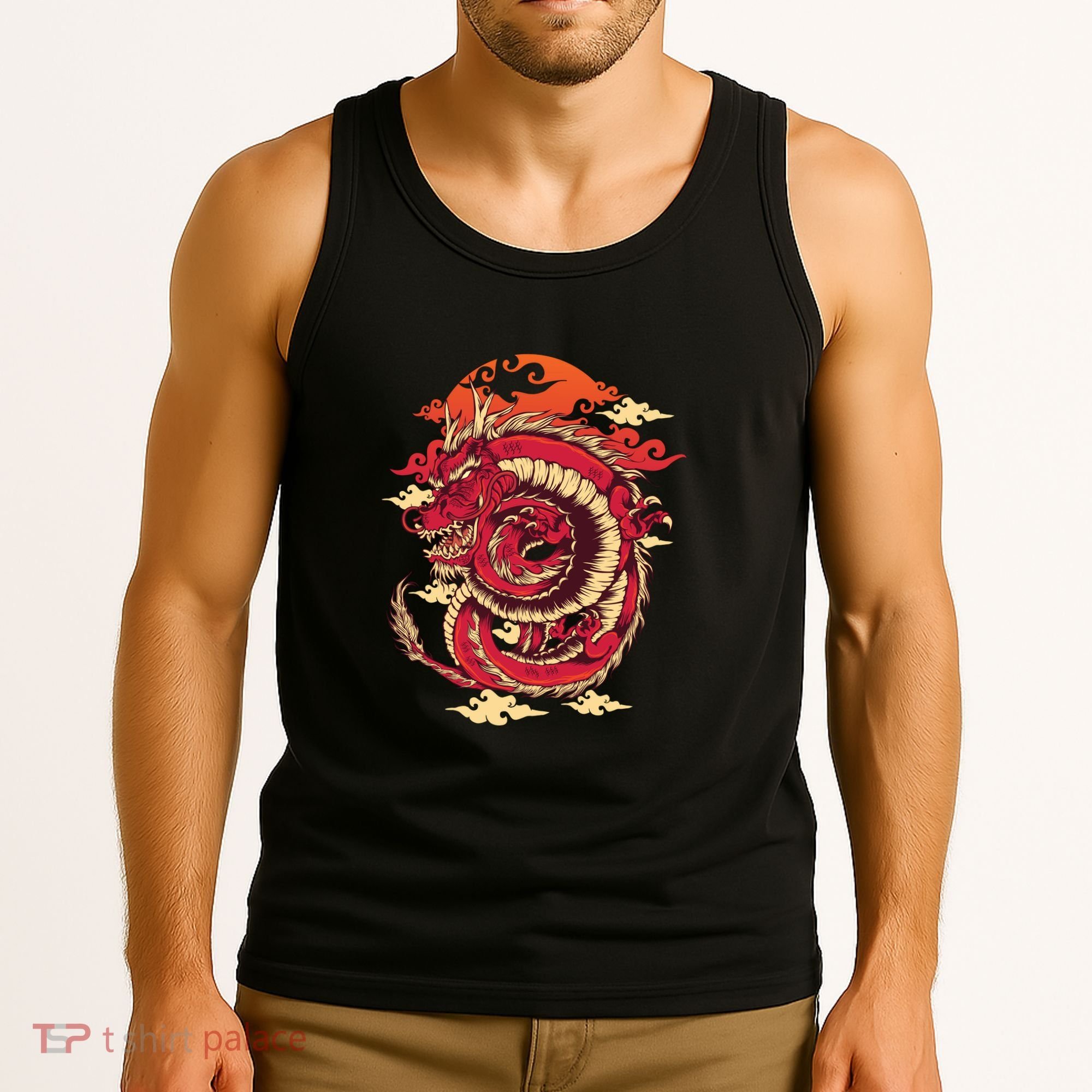 Cool Dragon Cloud design Tank Top