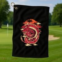 Cool Dragon Cloud design Golf Towel thumb 1