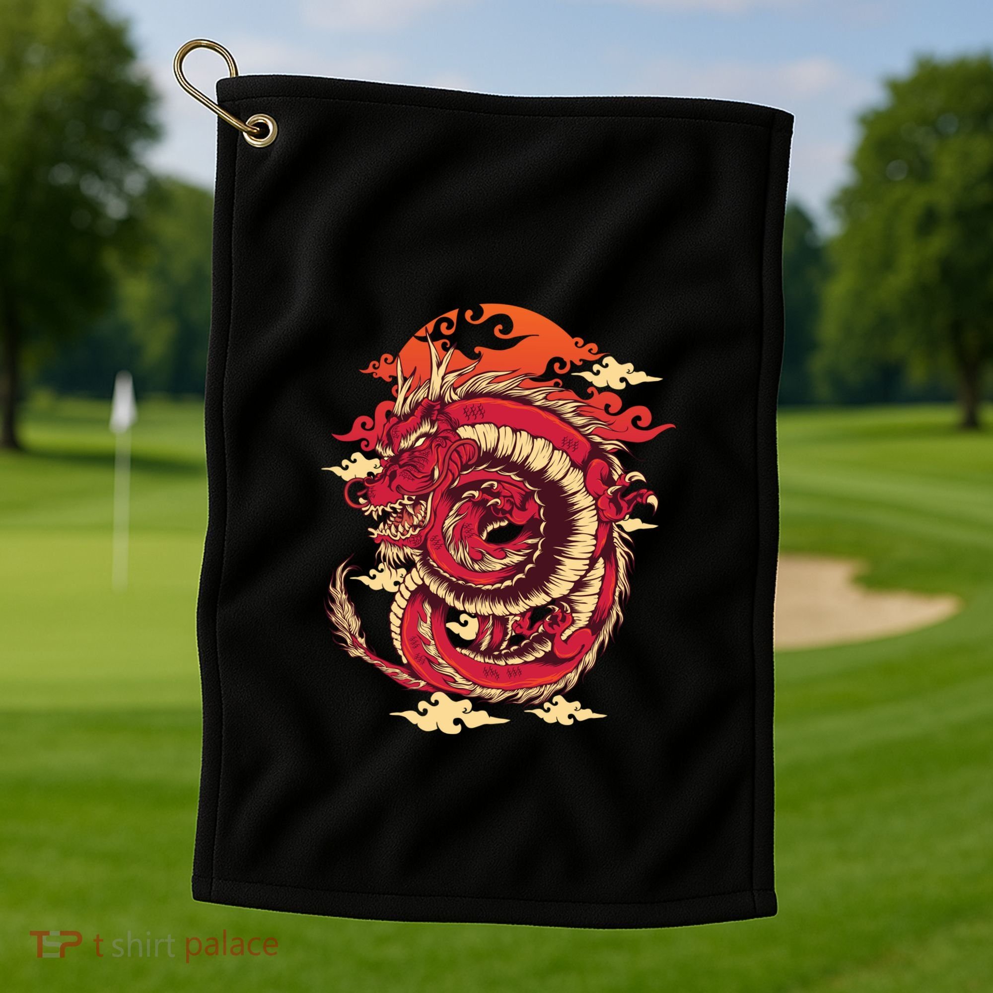 Cool Dragon Cloud design Golf Towel