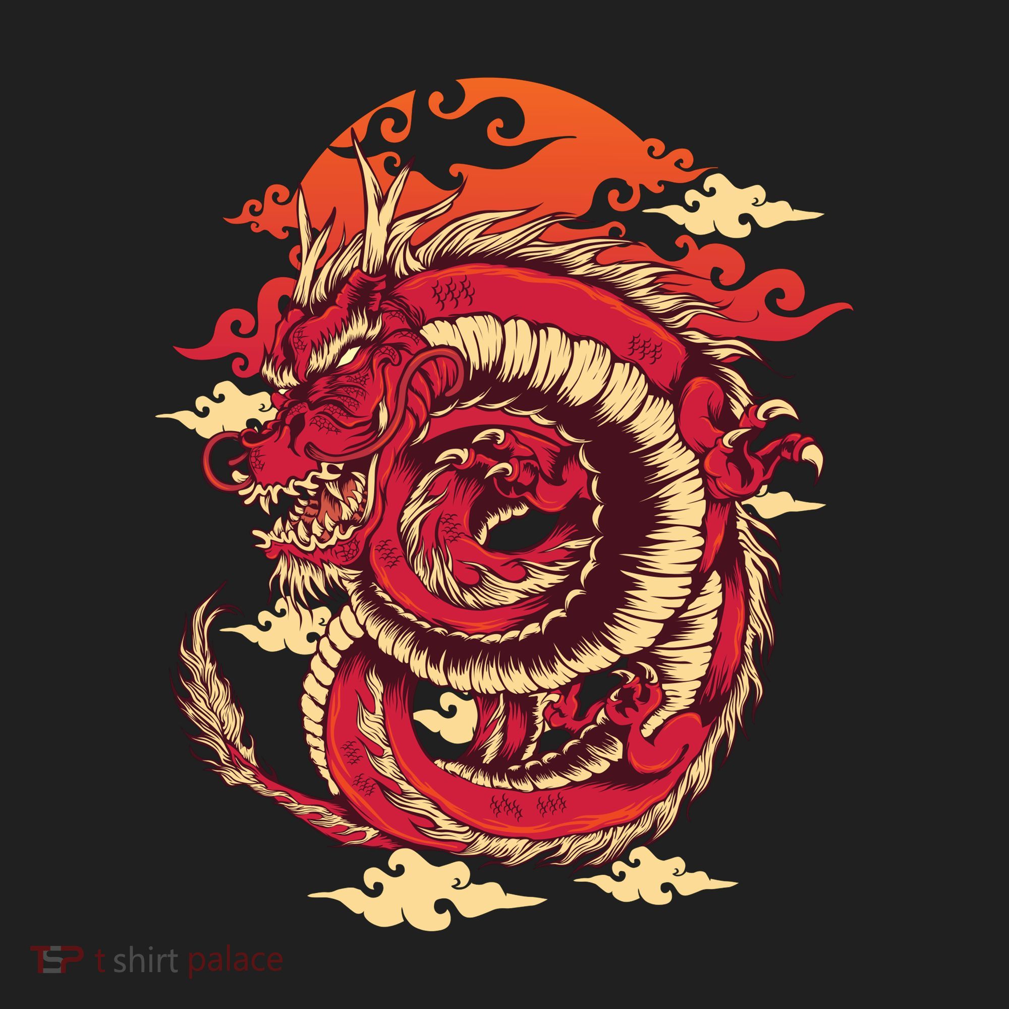 Cool Dragon Cloud design Golf Towel