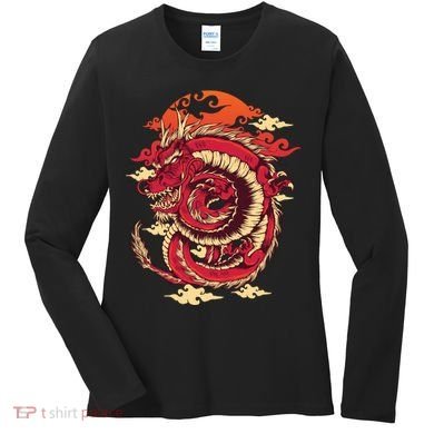 Cool Dragon Cloud design Women's Long Sleeve Shirt