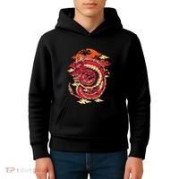 Cool Dragon Cloud design Kids Hoodie thumb 4