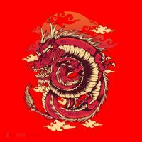 Cool Dragon Cloud design Santa Hat thumb 1