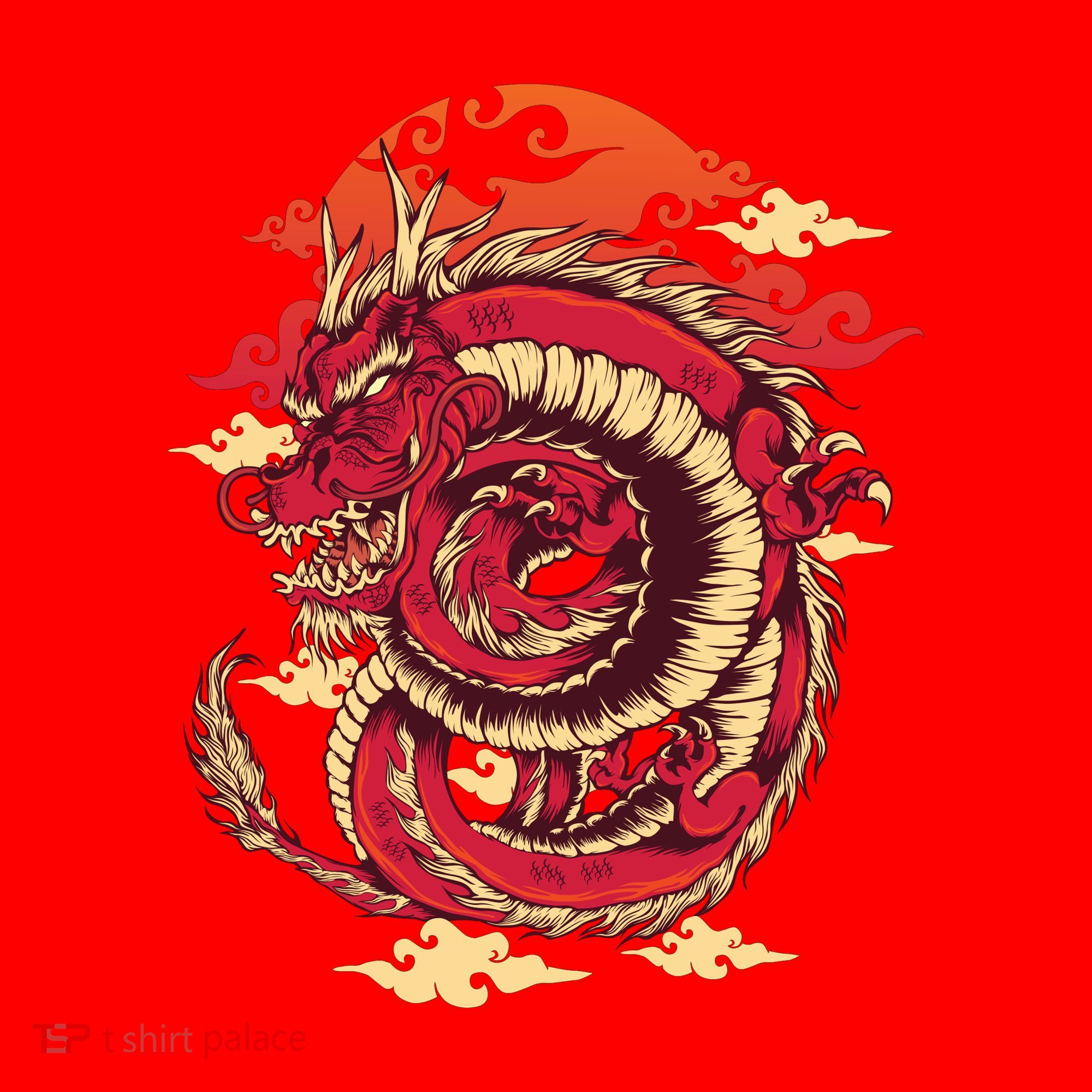 Cool Dragon Cloud design Santa Hat