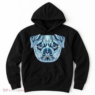 Cool Ethnic Trippy Pug Dog Face Hoodie