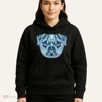 Cool Ethnic Trippy Pug Dog Face Hoodie thumb 5