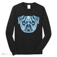 Cool Ethnic Trippy Pug Dog Face Long Sleeve Shirt thumb 0