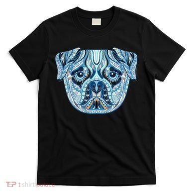 Cool Ethnic Trippy Pug Dog Face T-Shirt