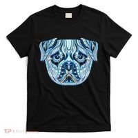 Cool Ethnic Trippy Pug Dog Face T-Shirt thumb 0