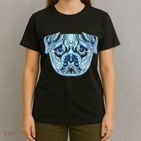 Cool Ethnic Trippy Pug Dog Face T-Shirt thumb 4