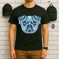 Cool Ethnic Trippy Pug Dog Face T-Shirt thumb 6