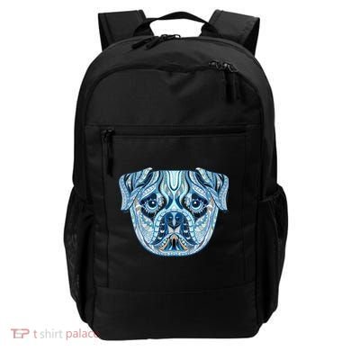 Cool Ethnic Trippy Pug Dog Face Backpack