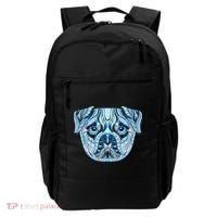 Cool Ethnic Trippy Pug Dog Face Backpack thumb 0