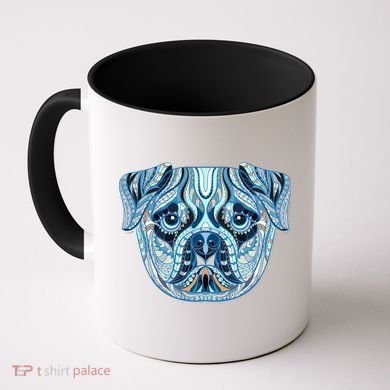 Cool Ethnic Trippy Pug Dog Face Coffee Mug