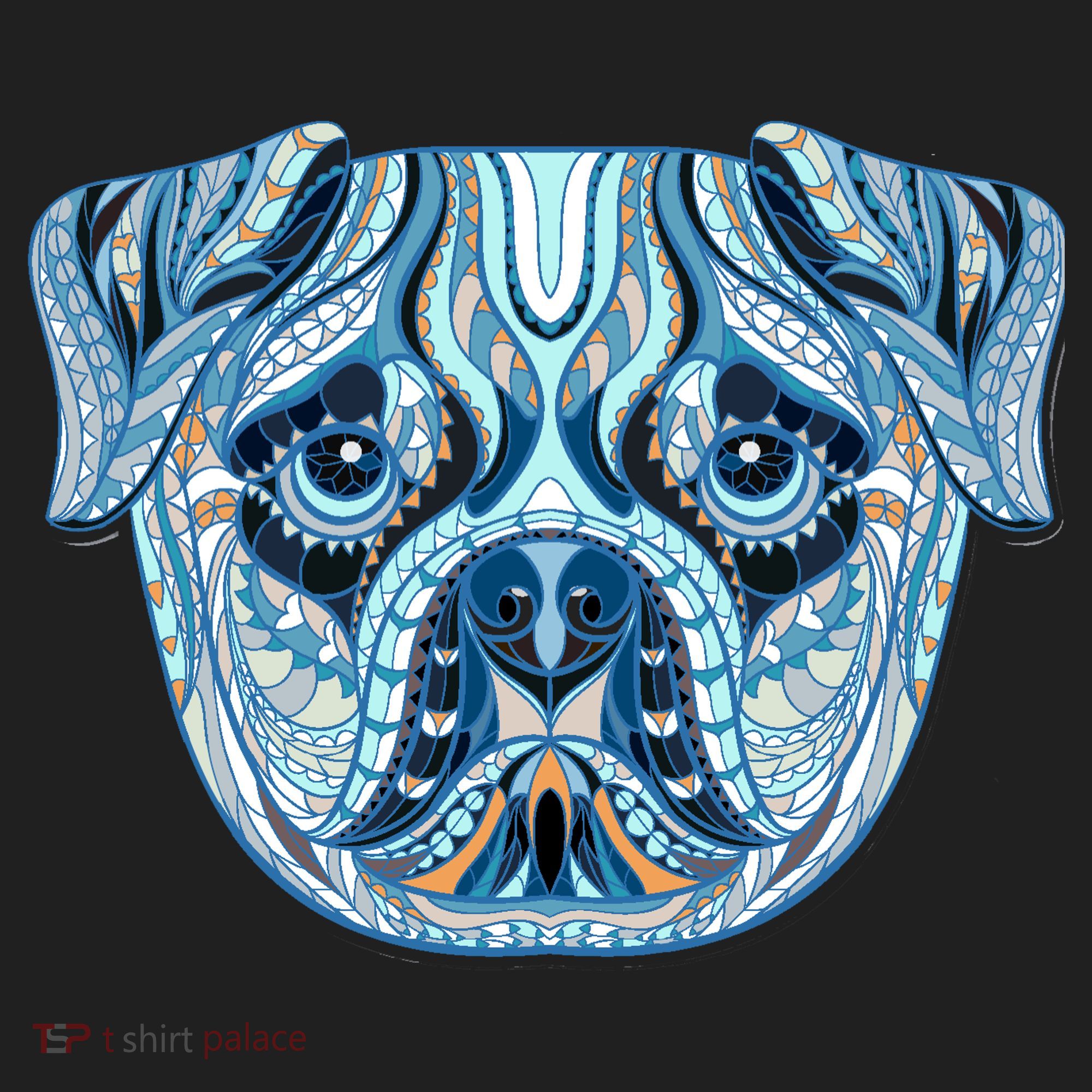 Cool Ethnic Trippy Pug Dog Face Beanie