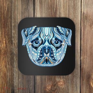Cool Ethnic Trippy Pug Dog Face Coaster