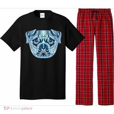 Cool Ethnic Trippy Pug Dog Face Pajama Set